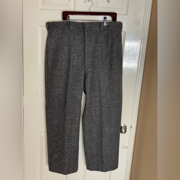 Vintage LL Bean Thick Wool Hunting Trousers Pants Mens 40x28 Gray USA​​